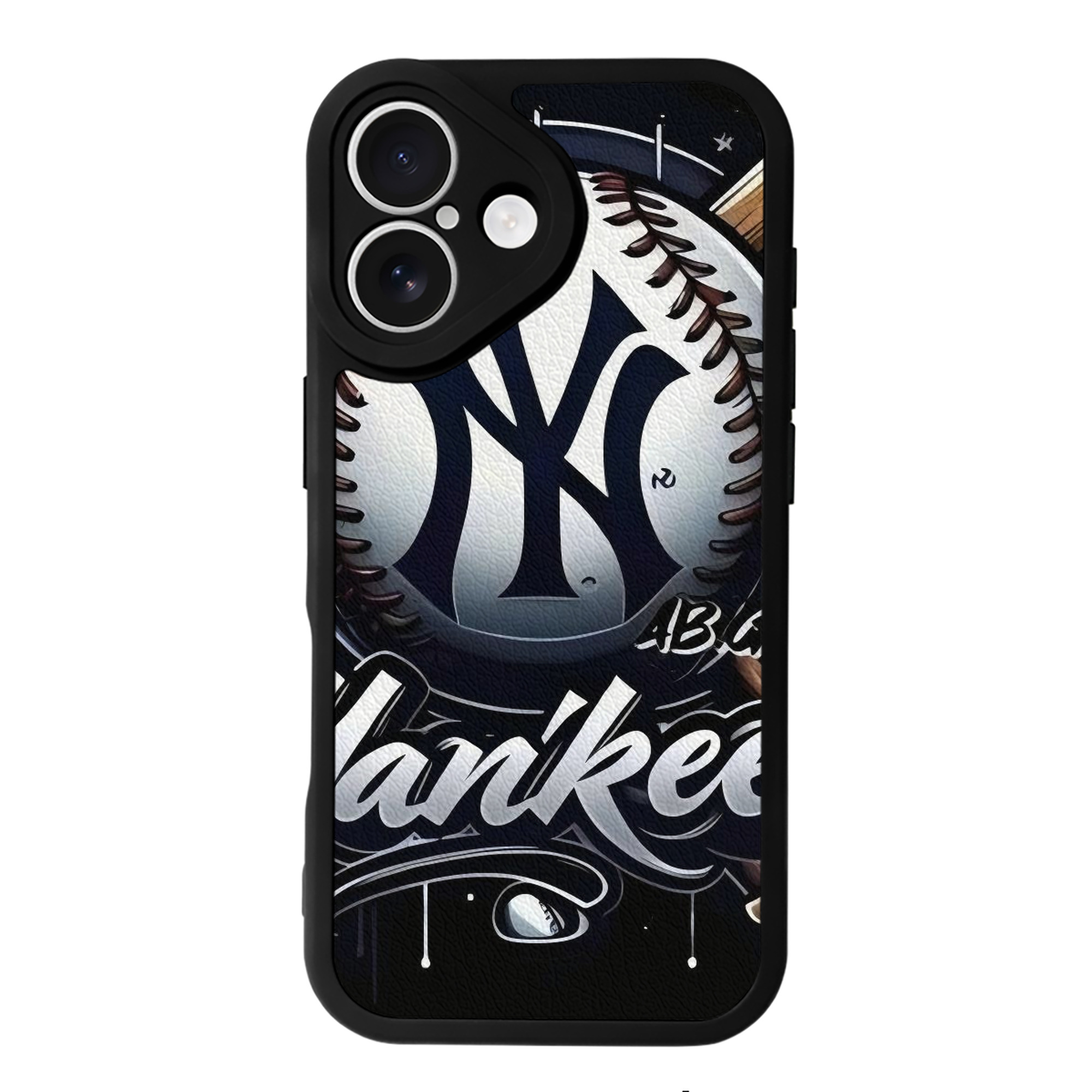 New York Yankees 241 IPhone 16 Silicone Leather Case – UV Print, Lambskin Texture – Perfect Fit, Wireless Charging Compatible, Scratch Resistant, Precise Cutouts – Stylish Protection For IPhone 16